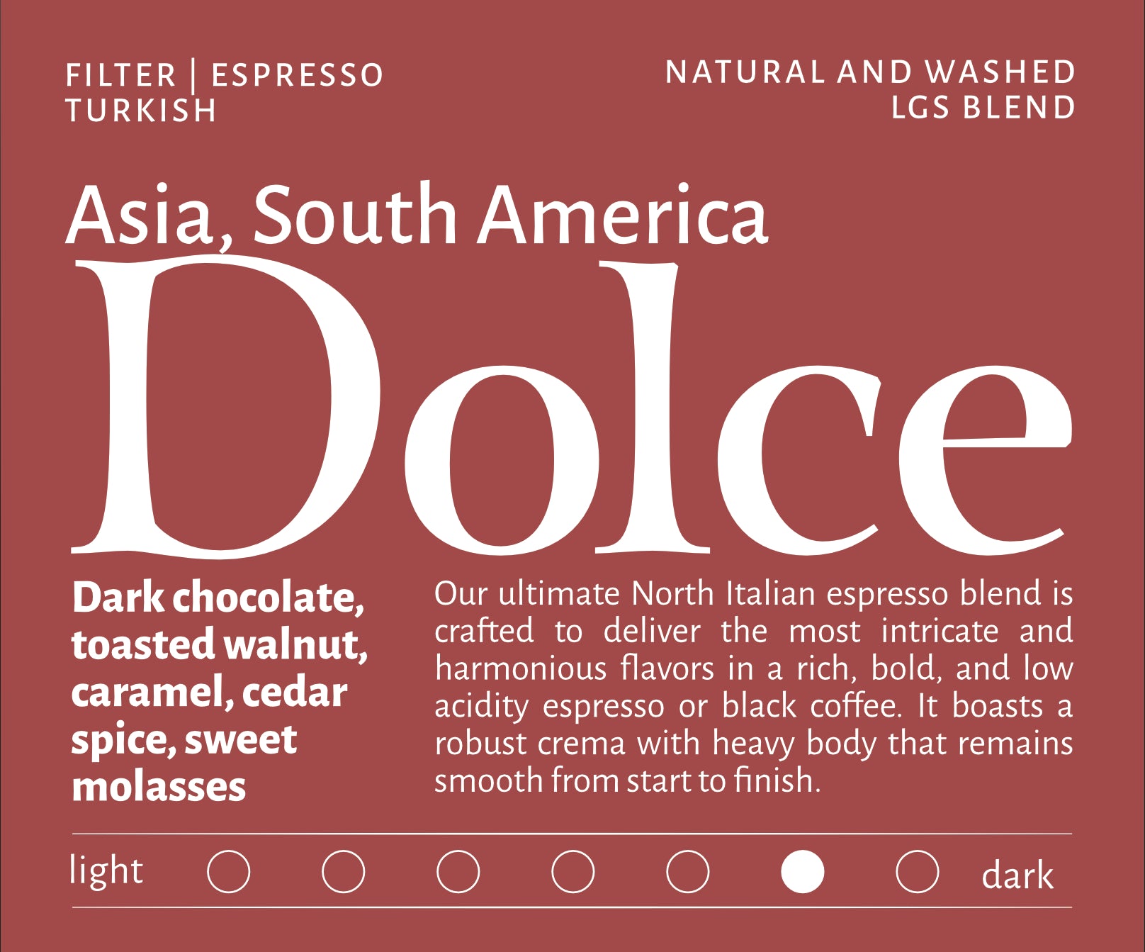 Dolce – Lifegiving Springs Coffee Roasters